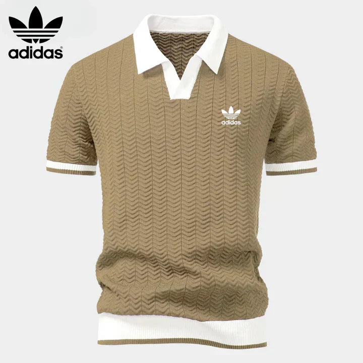Retro Knit Polo Shirt