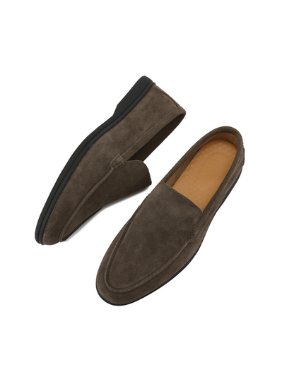 Premium Suede Loafers - Black Soles