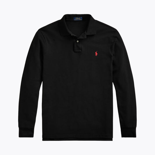 RL Mesh Long-Sleeve Polo Shirt