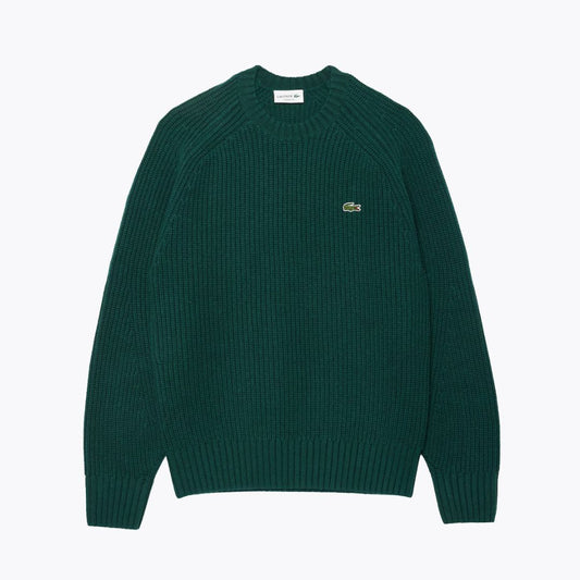 LC Thick Carded Wool Crew Neck Sweater