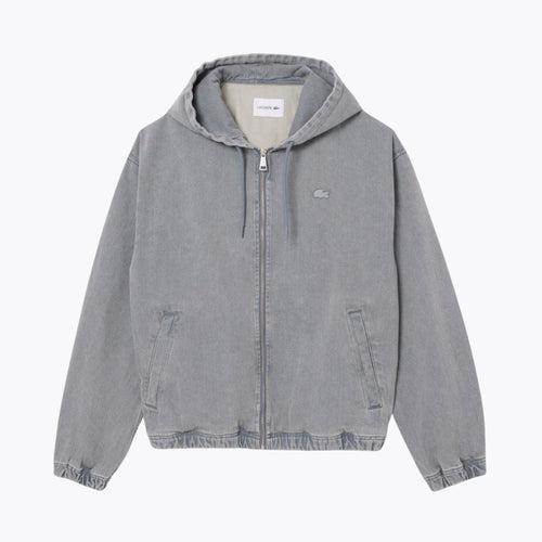 LC Washed Effect Denim Hooded Jacket