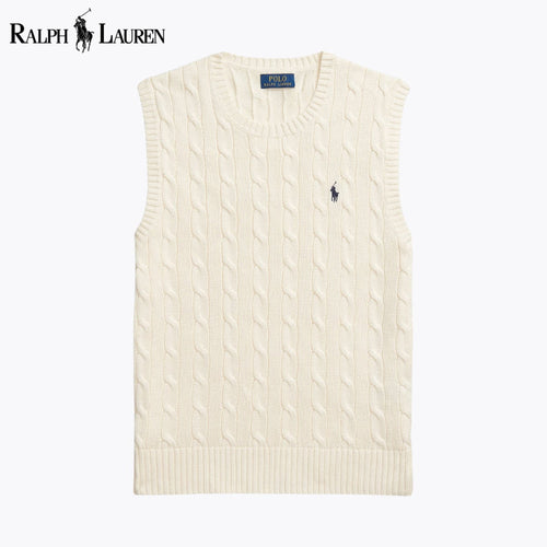 RL Cable-Knit Cotton Sweater Vest