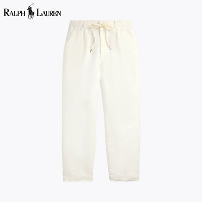 RL Lateef Relaxed Fit Pleated Linen Pant